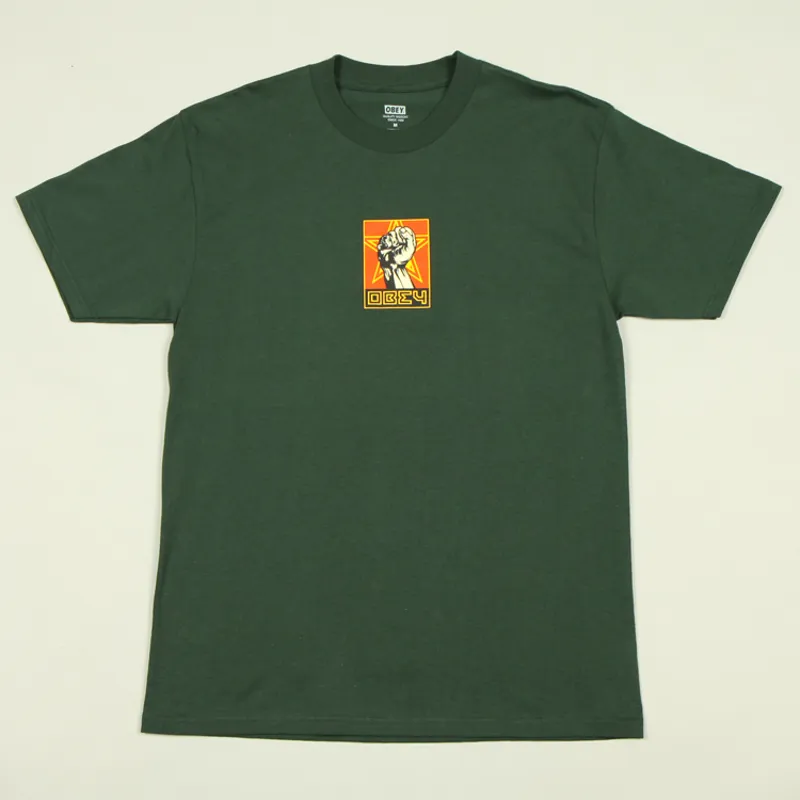 OBEY Fist T-Shirt - Forest Green
